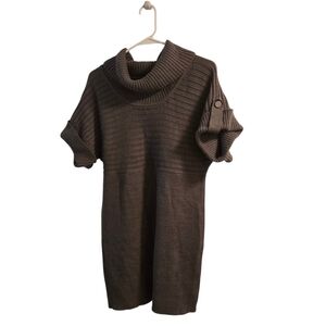 AGB Gray Cowl Neck Sweater /knit Dress Size L
